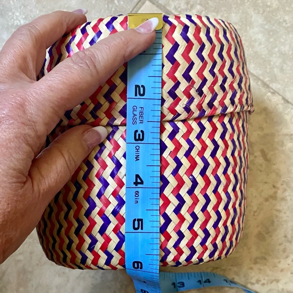 🆕 Handmade Lidded Palm Leaf Basket
